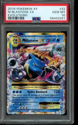 PSA 10 GEM MINT Pokemon Mega Blastoise EX XY Evolutions 22/108 - Image 1