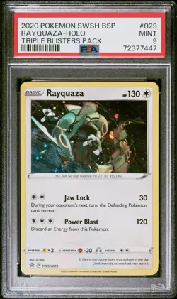 Rayquaza-Holo Pokemon Swsh Black Star Promo 029 NM PSA 9 - Image 1