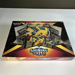 Pokemon TCG Pikachu V Promo Box Collection Shining Fates New Sealed 4 Packs - Image 5