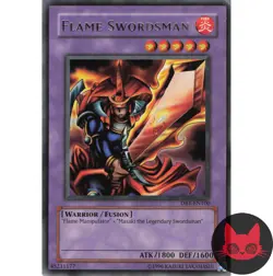 Yugioh Flame Swordsman DB1-EN100 Rare LP - Image 1