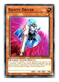 Righty Driver - SR10-EN019 - Common - 1st Edition - Yugioh - Image 1