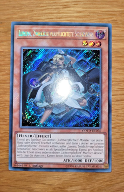 Yugioh Lumina Zwielichtverpflichtete Schamanin COTD-DE026 Secret Rare 1. Auflage - Image 1