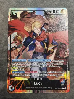 One Piece OP15-002 Lucy Alt Art Leader Adventure on KAMI's Island NM - Image 1
