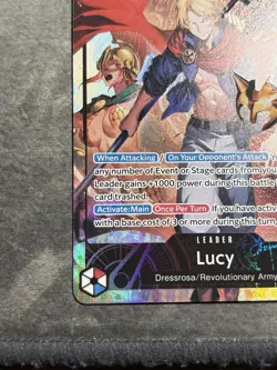 One Piece OP15-002 Lucy Alt Art Leader Adventure on KAMI's Island NM - Image 3