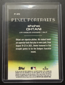 SHOHEI OHTANI 2025 Bowman's Best Pixel Portraits #P-25 - Image 2
