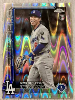 2025 Topps Chrome Update Series - Hyeseong Kim #USC149 RayWave Refractor (RC) - Image 1