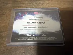 2025 Topps Pro Debut Future Cornerstones Autographs Walker Jenkins Gold Foil /50 - Image 3