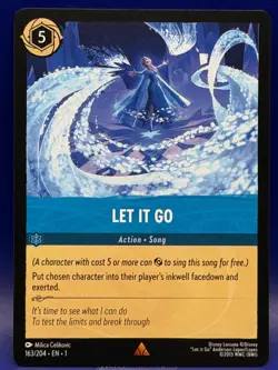 Disney Lorcana LET IT GO 163/204 Super Rare EN 1 The First Chapter - Image 1