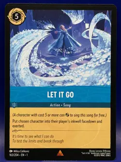Disney Lorcana LET IT GO 163/204 Super Rare EN 1 The First Chapter - Image 3