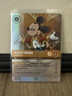 Disney Lorcana Mickey Mouse Friendly Face Foil Promo 18/P1 NM - Image 1