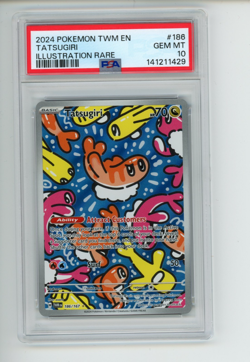 2024 Pokemon Twilight Masquerade Tatsugiri 186/167 Illustration Rare PSA 10 - Image 1