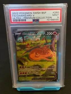 Charizard V SWSH260 PSA 9 2022 Black Star Promo Pokemon TCG - Image 1