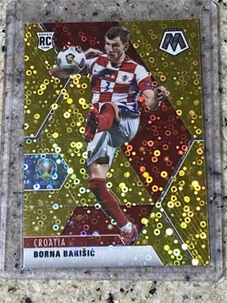 2021 Panini Mosaic Euros GOLD fast Break Borna Barisic RC Croatia #23 - Image 1