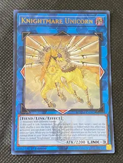 YuGiOh! - Knightmare Unicorn BLMM-EN092 Emblazoned Ultra Rare 1st Edition NM - Image 1