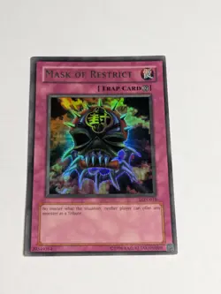 Yugioh Mask of Restrict LON-018 Ultra Rare Unlimited LP - Image 1