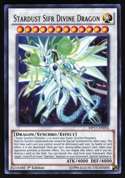 Stardust Sifr Divine Dragon MP17-EN054 Yugioh TCG Card Ultra Rare VLP - Image 1