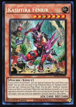Kashtira Fenrir MP23-EN163 Yugioh TCG Card Prismatic Secret Rare NM/MINT - Image 1