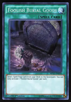 Foolish Burial Goods MP17-EN218 Yugioh TCG Card Secret Rare NM - Image 1