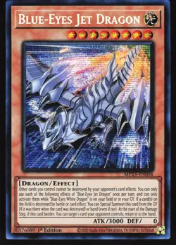 Blue-Eyes Jet Dragon MP23-EN004 Yugioh TCG Card Prismatic Secret Rare NM/MINT - Image 1