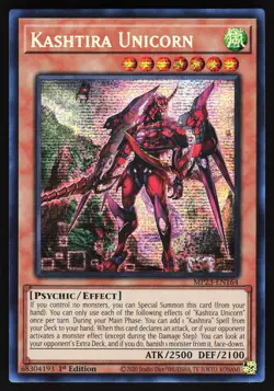Kashtira Unicorn MP23-EN164 Yugioh TCG Card Prismatic Secret Rare NM/MINT - Image 1
