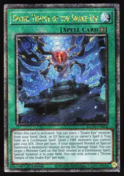 Divine Temple of the Snake-Eye Quarter Century Secret Rare AGOV-EN056 Yugioh NM - Image 1