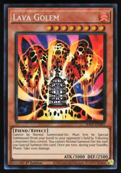 Lava Golem (PCR) RA01-EN001 Yugioh TCG Card Prismatic Collector's Rare NM - Image 1