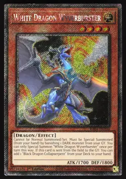 White Dragon Wyverburster Platinum Secret Rare RA04-EN203 Yugioh TCG Card LP - Image 1