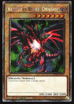 Red-Eyes Black Dragon (4th Art) Platinum Secret Rare RA04-EN109 Yugioh TCG Card - Image 1