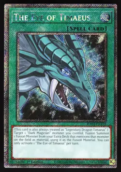 The Eye of Timaeus (Platinum Secret Rare) RA04-EN192 Yugioh TCG Card LP - Image 1