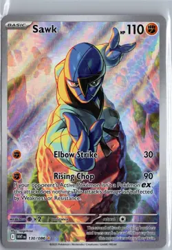 Sawk 130/086 Illustration Rare White Flare Pokemon NM/M - Image 1