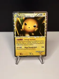 Pokemon TCG Raichu Prime Ultra Rare Holo 83/90 Undaunted 2010 Very Clean Copy - Image 1
