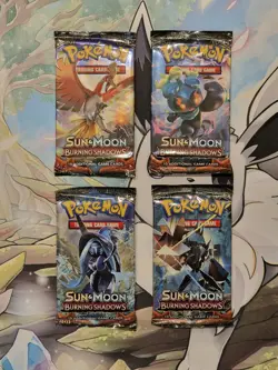 4x Pokemon TCG Sun & Moon Burning Shadows | 2017 Sealed Complete Booster Art Set - Image 1