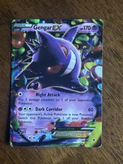 Pokemon Gengar EX Ultra Rare Holo XY Phantom Forces 34/119 2014 170 HP - Image 1