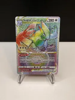 Pokemon TCG Lugia VSTAR Secret Rare Full Art Holo 202/195 Silver Tempest - Image 1