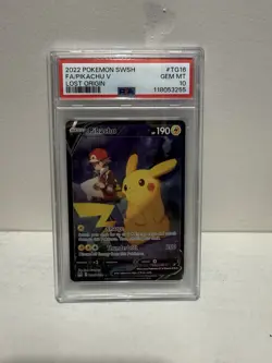 Pokemon 2022 SWSH FA / PIKACHU V LOST ORIGIN #TG16 PSA 10 GEM Mint - Image 1