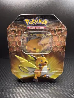 Pokemon TCG Hidden Fates Raichu GX Tin Factory Sealed Brand New 820650804816 - Image 1