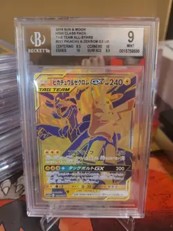 Pokemon TCG BGS 9 Pikachu & Zekrom GX Tag Team UR 221/173 sm12a Japanese - Image 1