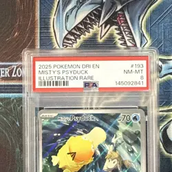2025 POKEMON DRI EN-DESTINED RIVALS ILLUSTRATION RARE #193 MISTY'S PSYDUCK PSA 8 - Image 3