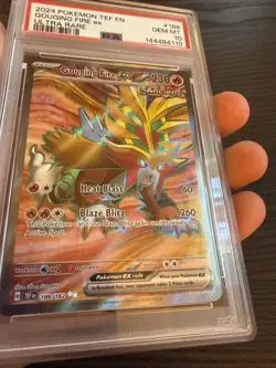 Gouging Fire EX 188/162 Ultra Rare 2024 Pokemon Temporal Forces PSA 10 Gem Mint - Image 4