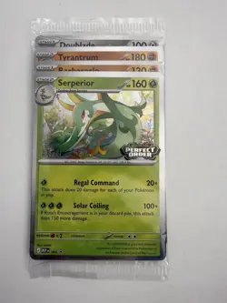 Pokemon Perfect Order Prerelease Staff Promo 4 Cards Sealed Set - Image 1