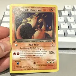 Dark Charizard Holo 4/82 Cust0m pokemon Card - holo effect - Image 2