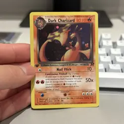 Dark Charizard Holo 4/82 Cust0m pokemon Card - holo effect - Image 3