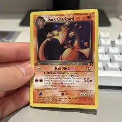 Dark Charizard Holo 4/82 Cust0m pokemon Card - holo effect - Image 4