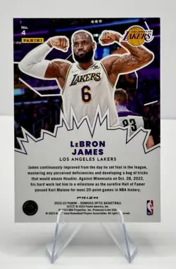 2022 Donruss Optic My House Purple Holo Prizm #4 Lebron James - Image 2