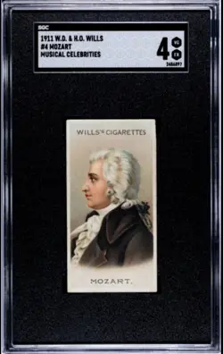 1911 Wills Musical Celebrities Tobacco Wolfgang Mozart #4 SGC 4 - Image 1