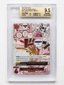 One Piece TCG Fist of Divine Speed #OP11018 Honesty Impact ALT ART R BGS 9.5 - Image 1