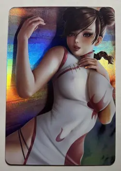 SEXY HEROINE WAIFU Chun Li STREET FIGHTER ACG PREMIUM HOLOFOIL CARD NM - Image 1