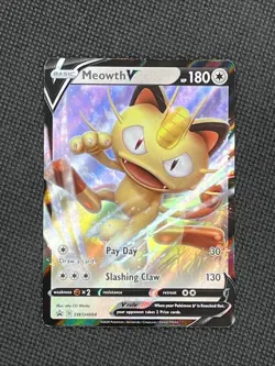 Meowth V SWSH004 SWSH: Sword & Shield Promo Cards Holo - Image 1