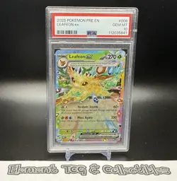 PSA 10 LEAFEON ex 006/131 Prismatic Evolutions Ultra Rare GEM MINT Pokemon Card - Image 1