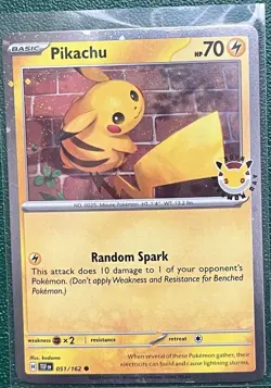 Pokemon Pikachu Promo Card 051/162 Pokemon Day 2026 30 Year Anniversary - Image 1